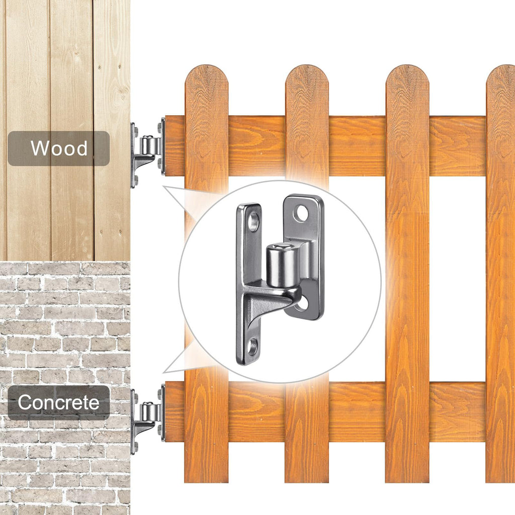 Stainless Steel Gate Hinges (2-Pack) – Wall Mount, Non-Welding – photo 4 of 5