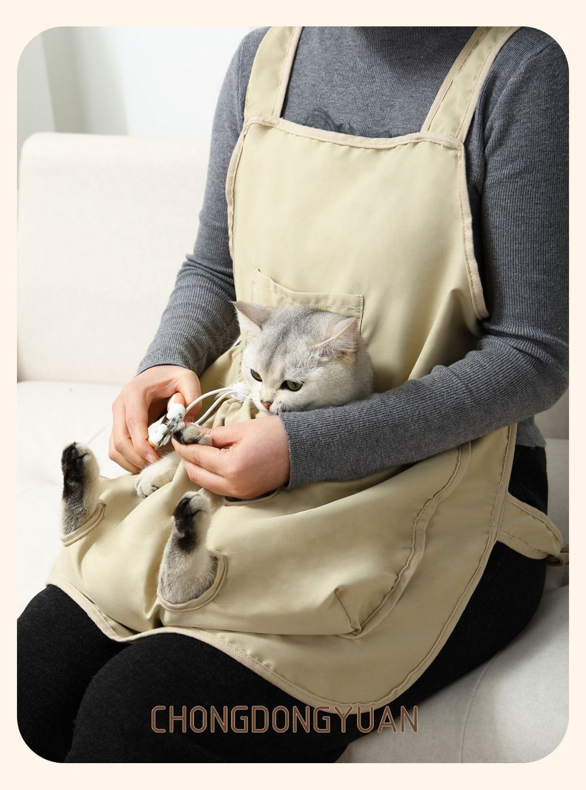 Cat Apron Sling Carrier – Adjustable, Ventilated (M) – photo 3 of 5