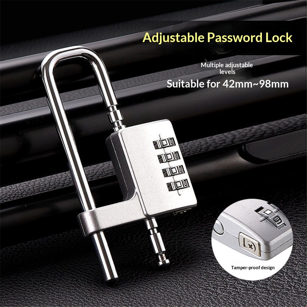 Adjustable Child Safety Shackle Lock – U-Shaped, Silver – photo 3 of 5