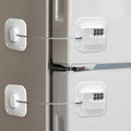 No-Drill Refrigerator Lock (2-Pack) – Heavy Duty Combination, White – photo 1 of 4