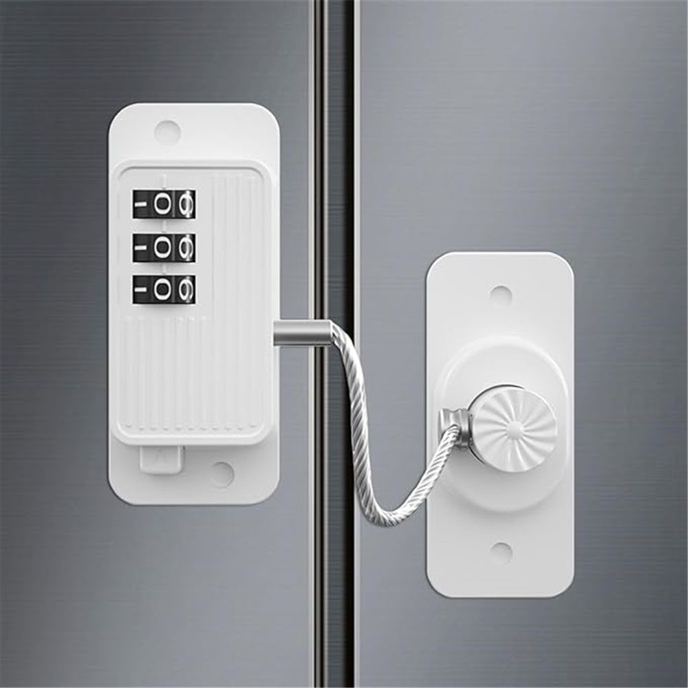 Heavy Duty Combination Refrigerator Lock (2-Pack) – No-Drill Baby Proofing, White – photo 5 of 5