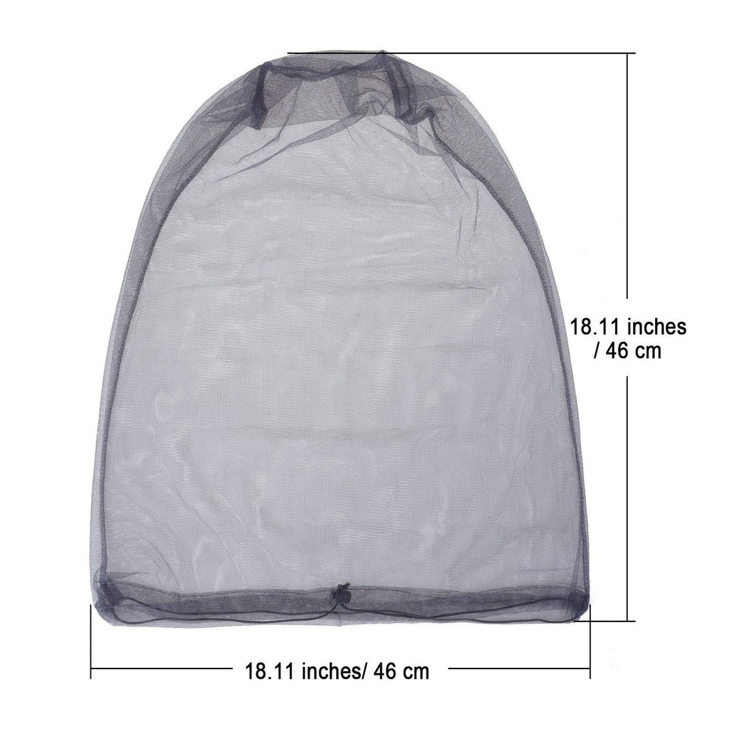 Mosquito Head Net (4-Pack) – Oversized 18x18in, Black – photo 4 of 5