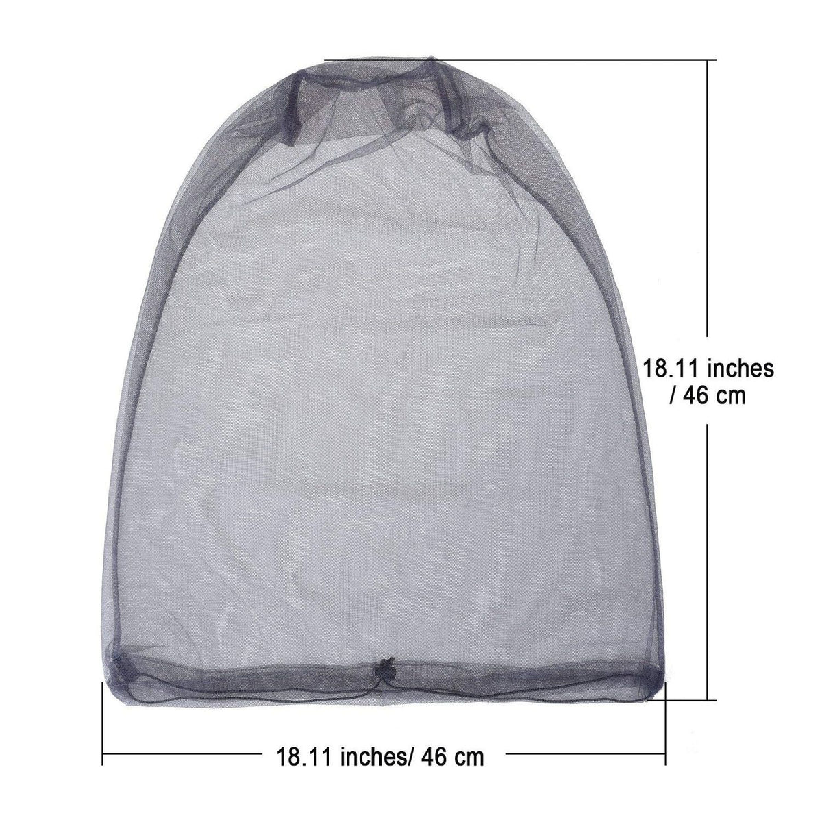 Mosquito Head Net (4-Pack) – Oversized 18x18in, Black – photo 4 of 5