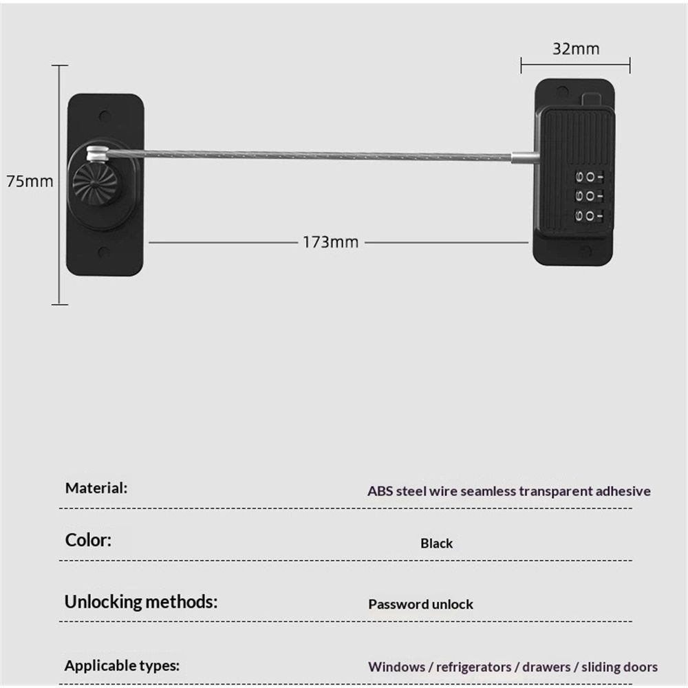 Heavy Duty Combination Refrigerator Lock (1-Pack) – No-Drill Baby Proofing – photo 4 of 5