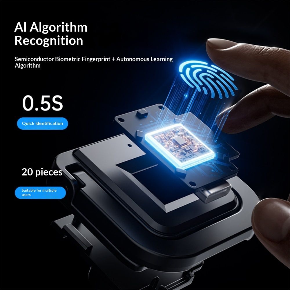 Biometric Fingerprint Cabinet Lock – Keyless Child Safety, 20-Print Storage – photo 3 of 5
