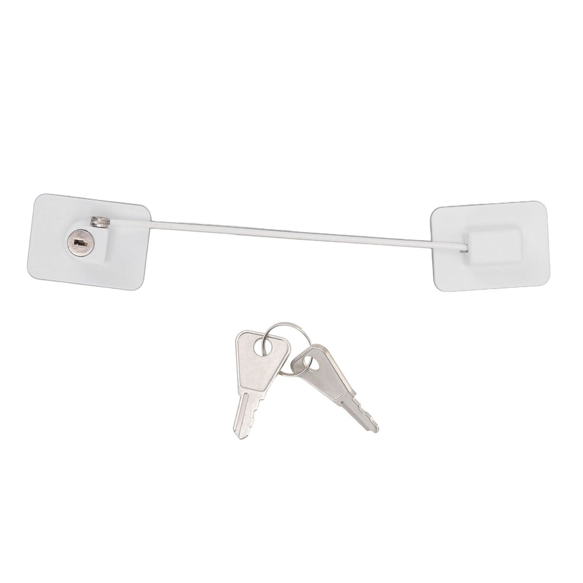 Childproof Refrigerator Lock – with 2 Keys, White – photo 1 of 5