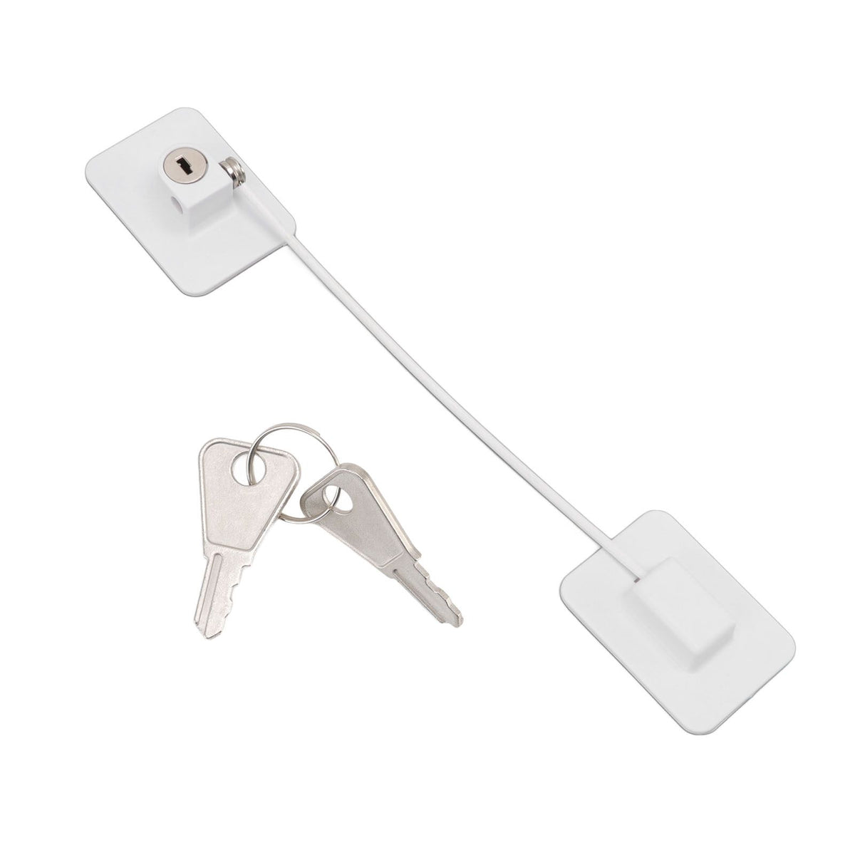 Childproof Refrigerator Lock – with 2 Keys, White – photo 3 of 5