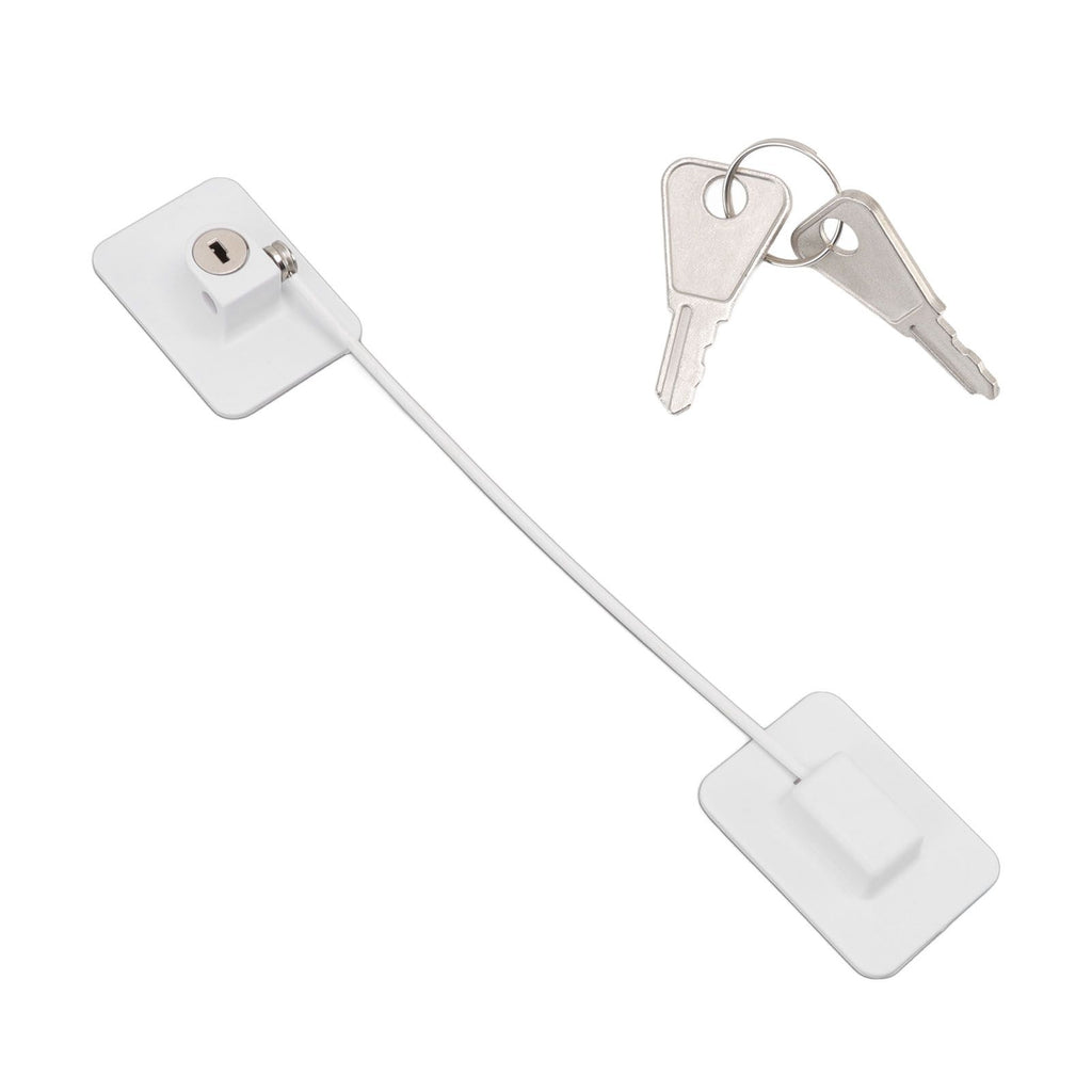 Childproof Refrigerator Lock – with 2 Keys, White – photo 4 of 5