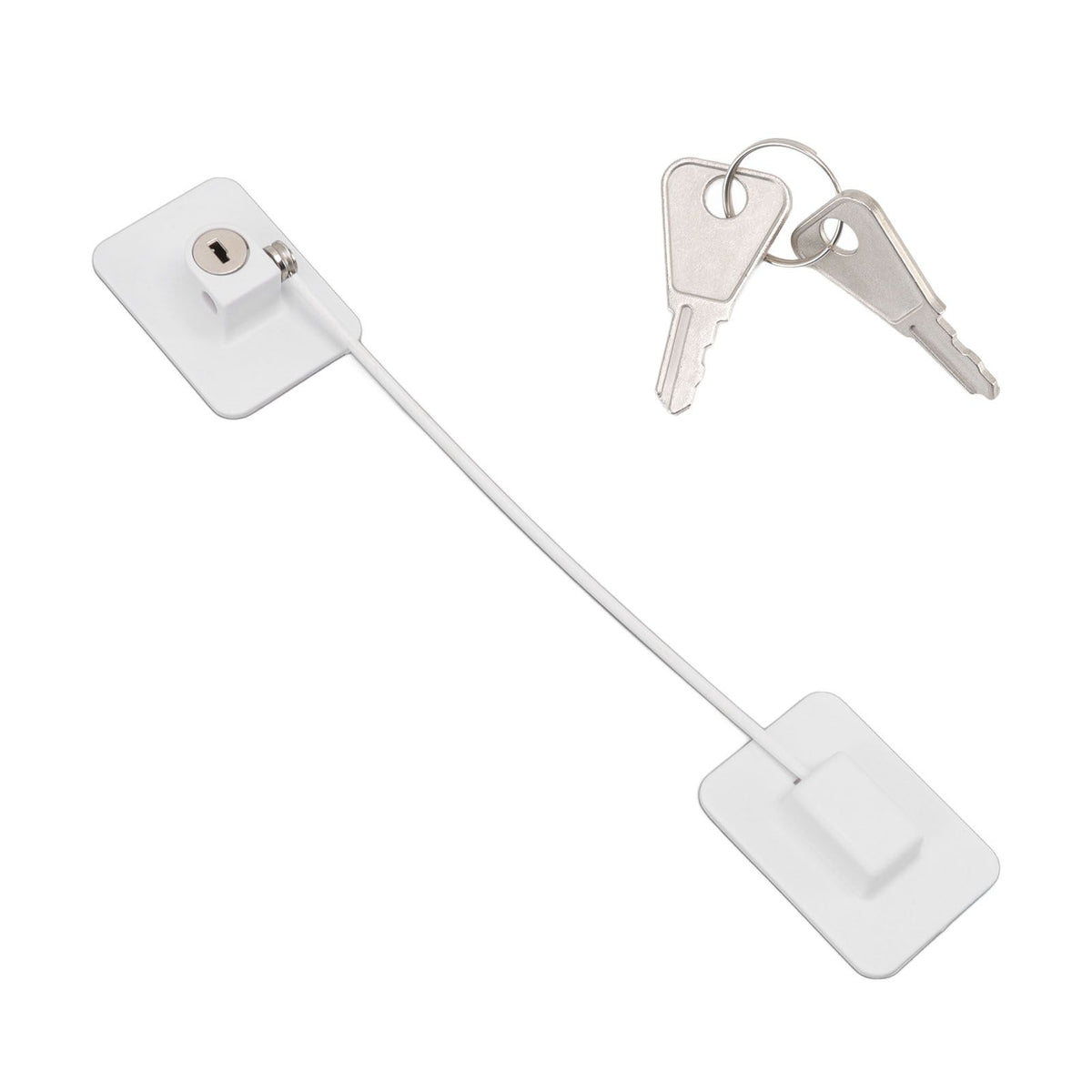 Childproof Refrigerator Lock – with 2 Keys, White – photo 4 of 5