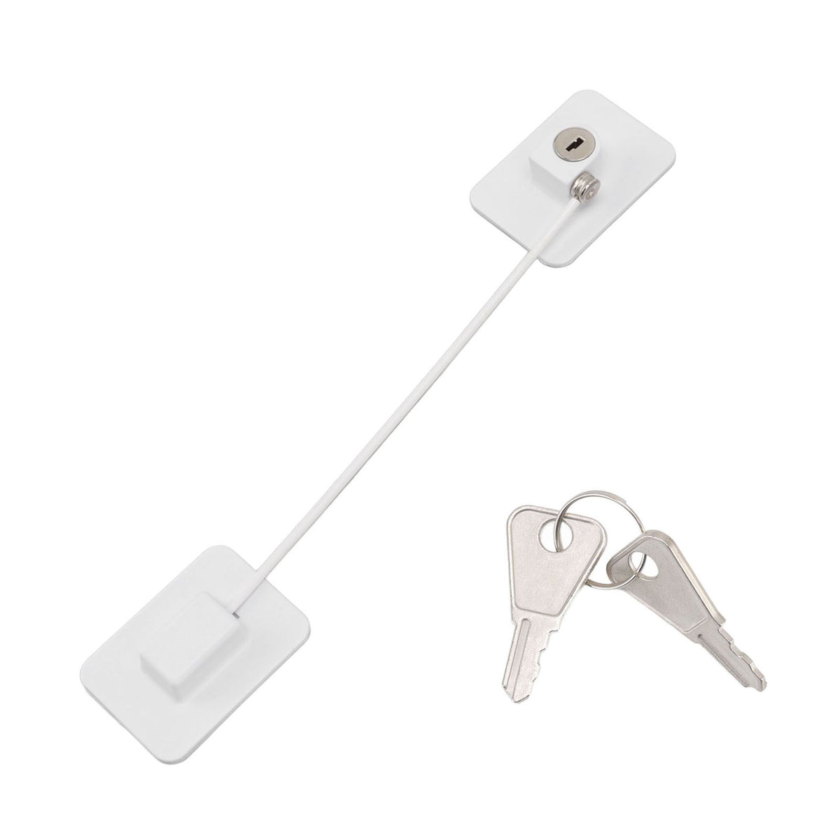 Childproof Refrigerator Lock – with 2 Keys, White – photo 5 of 5