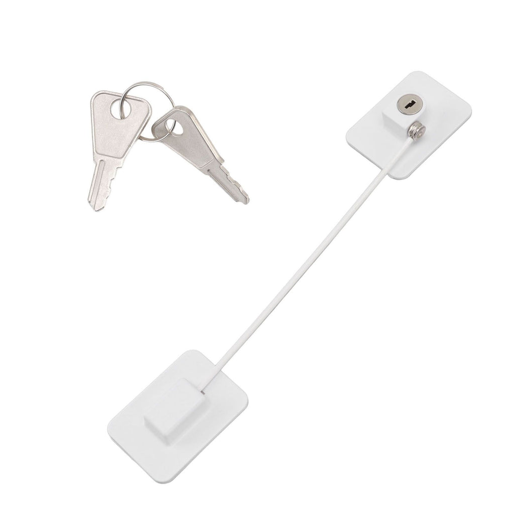 Childproof Refrigerator Lock – with 2 Keys, White