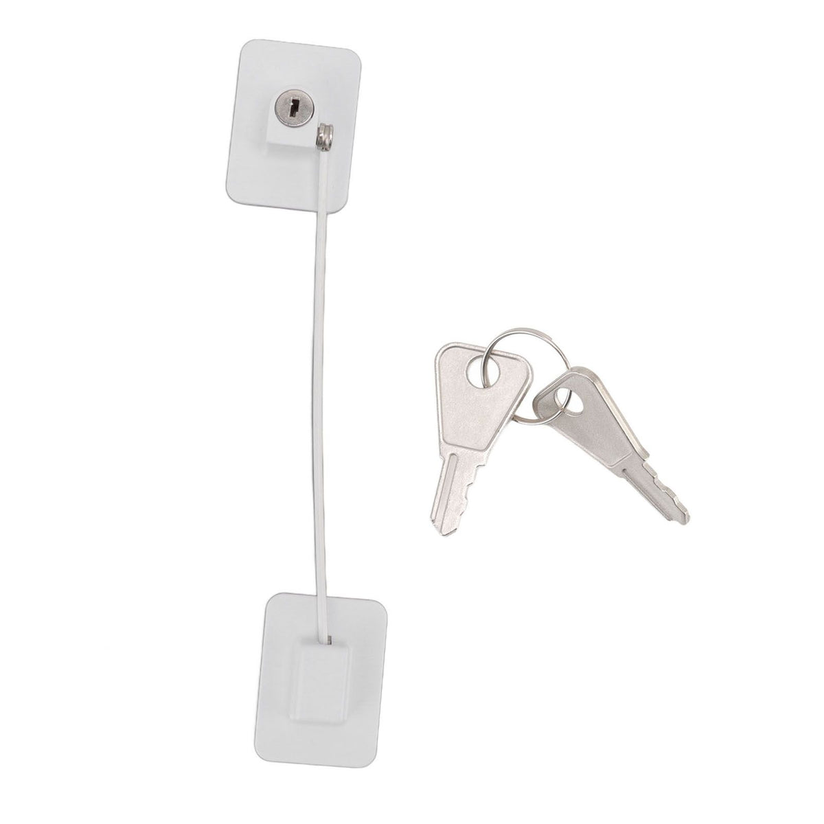 Childproof Refrigerator Lock – with 2 Keys, White