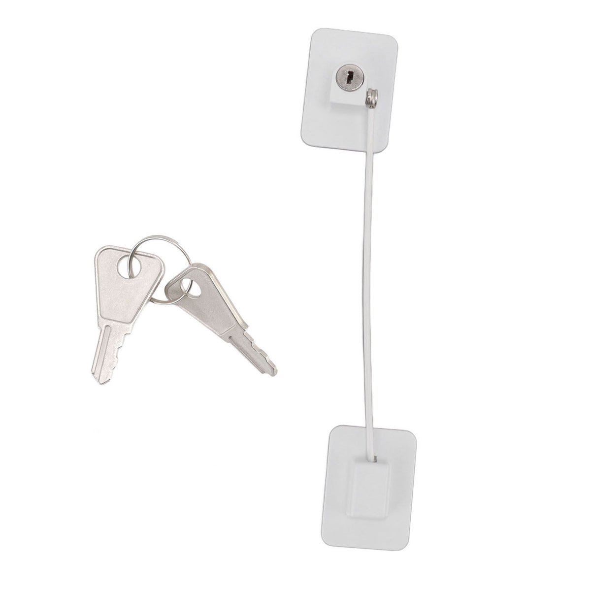 Childproof Refrigerator Lock – with 2 Keys, White