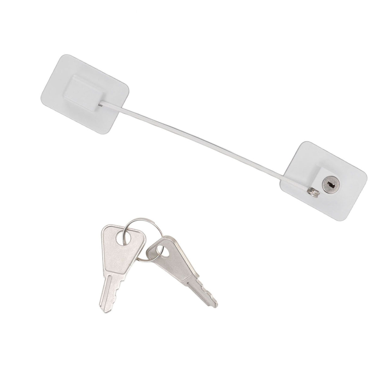 Childproof Refrigerator Lock – with 2 Keys, White