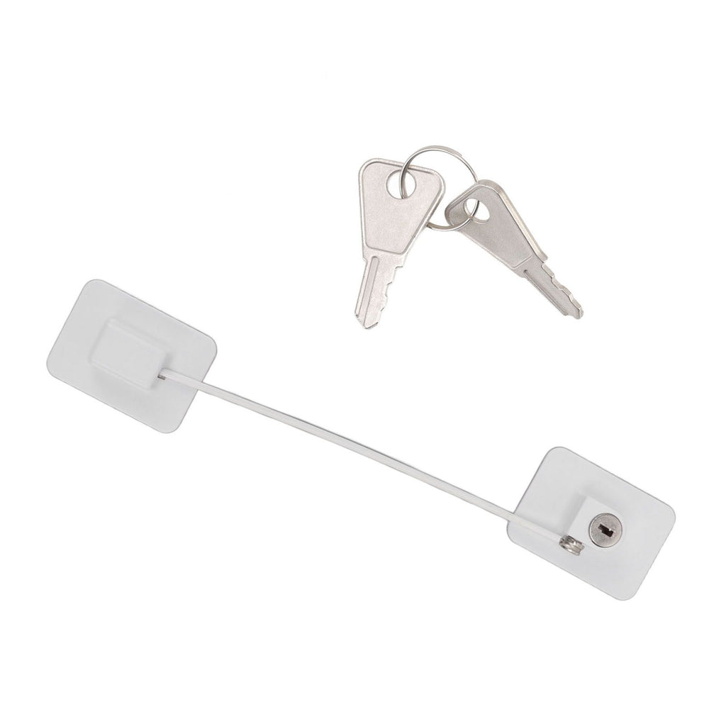 Childproof Refrigerator Lock – with 2 Keys, White