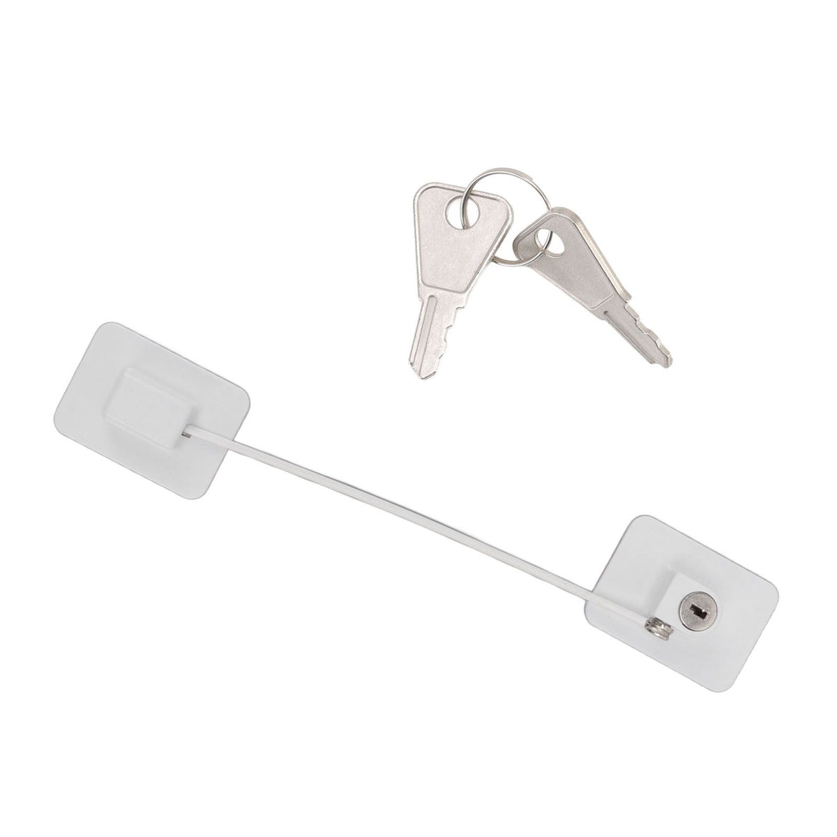 Childproof Refrigerator Lock – with 2 Keys, White