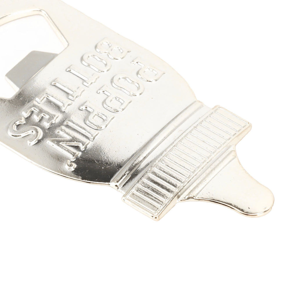 Baby Bottle Opener Party Favours (24-Set) – Zinc Alloy, Silver