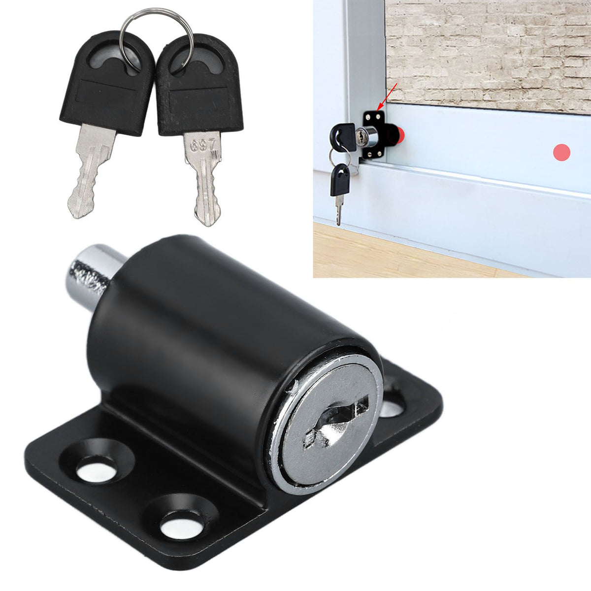 Anti-Theft Sliding Door & Window Safety Lock – Zinc Alloy