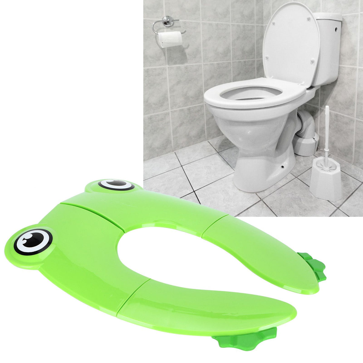 Folding Potty Training Seat Pad – Portable, Non-Slip, Green