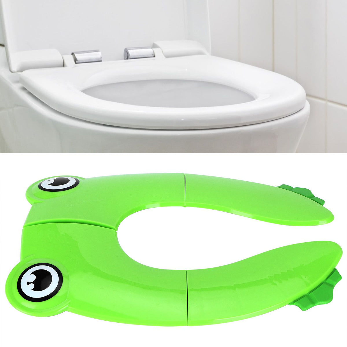 Folding Potty Training Seat Pad – Portable, Non-Slip, Green