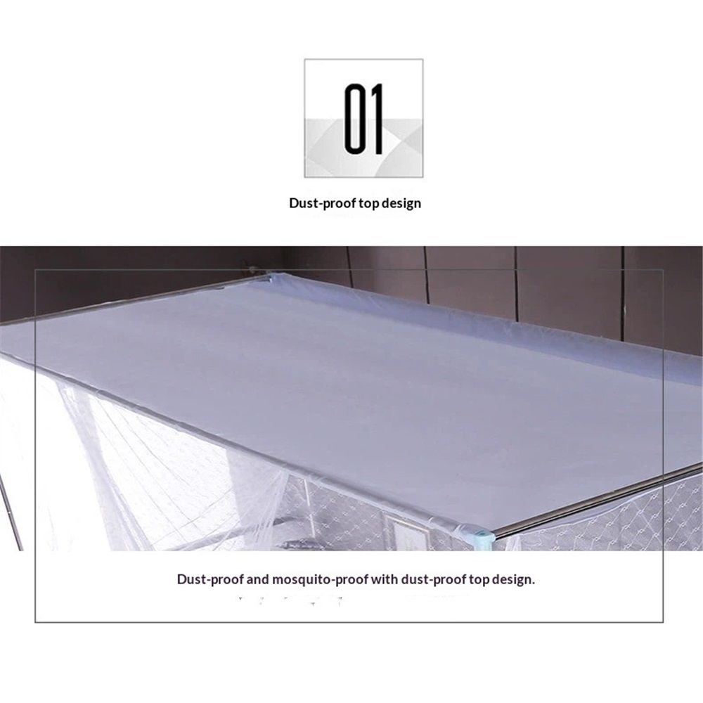 Mosquito Net for Bed – 4-Corner Canopy, Lace, White – photo 4 of 5