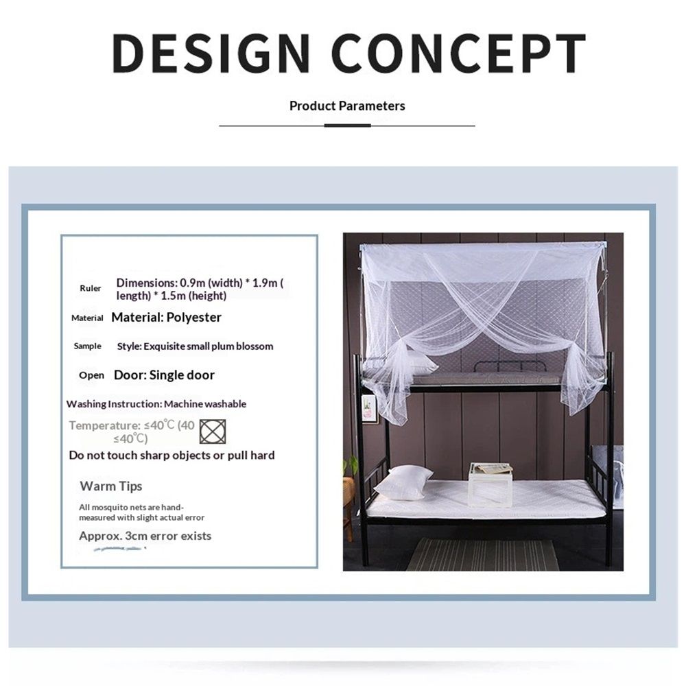 Mosquito Net for Bed – 4-Corner Canopy, Lace, White – photo 5 of 5
