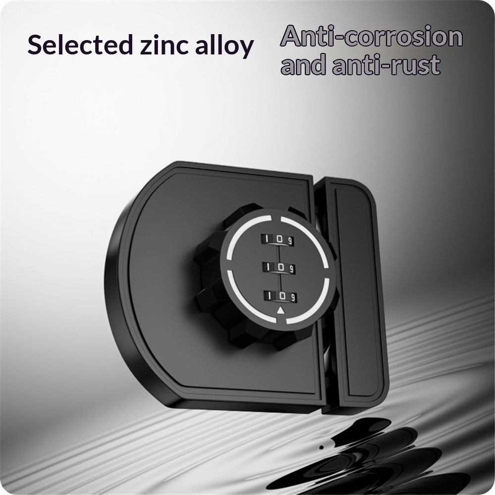 Keyless Combination Cabinet Lock – Anti-Pry, Child Safety, Black – photo 3 of 5