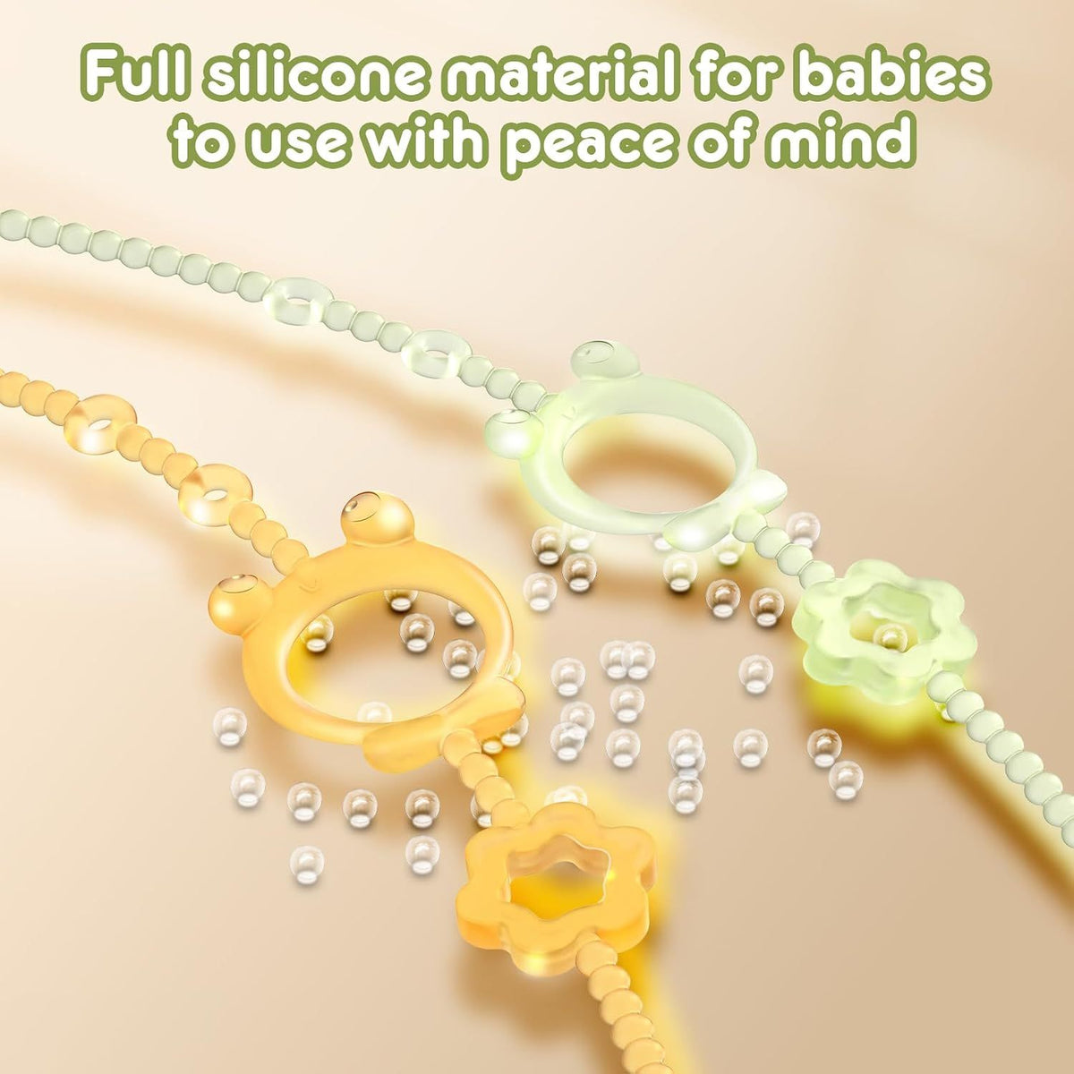Baby Toy Straps (6-Pack) – Adjustable Stroller Tether Clips – photo 3 of 5