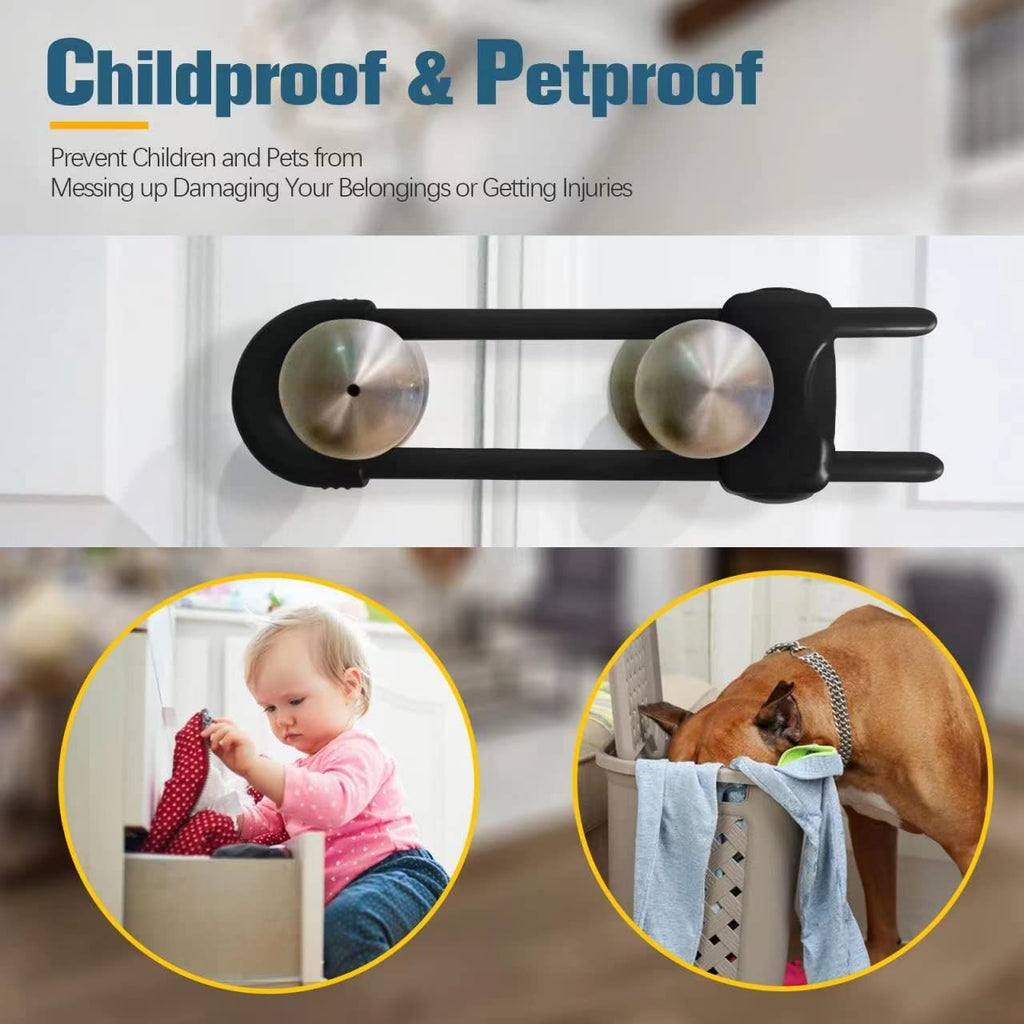 Child Safety Cabinet Locks (6-Pack) – Adjustable U-Shaped, Baby Proofing – photo 3 of 5