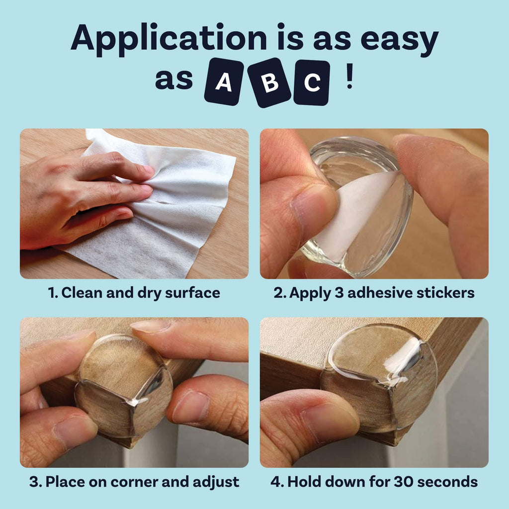 Baby Proofing Corner Guards (4-Pack) – Bumper & Cushion Protectors – photo 3 of 5