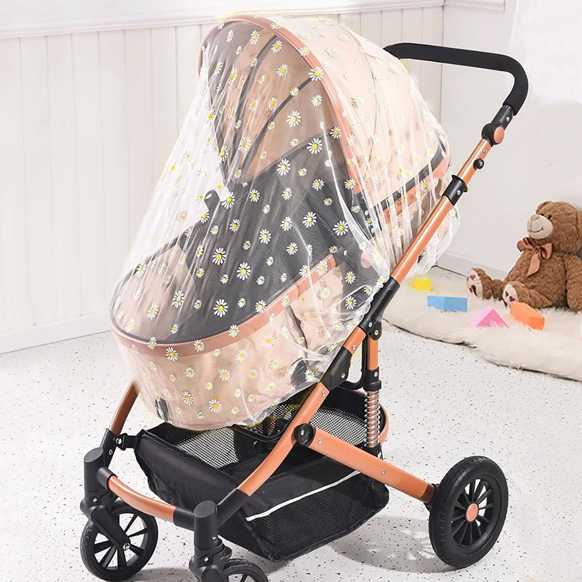 Mosquito Net for Stroller – Daisy Print, Fits Bassinets & Mini Cribs – photo 4 of 5