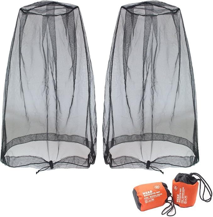 Mosquito Head Net (2-Pack) – Face & Neck Cover for Outdoors, Black – photo 1 of 5