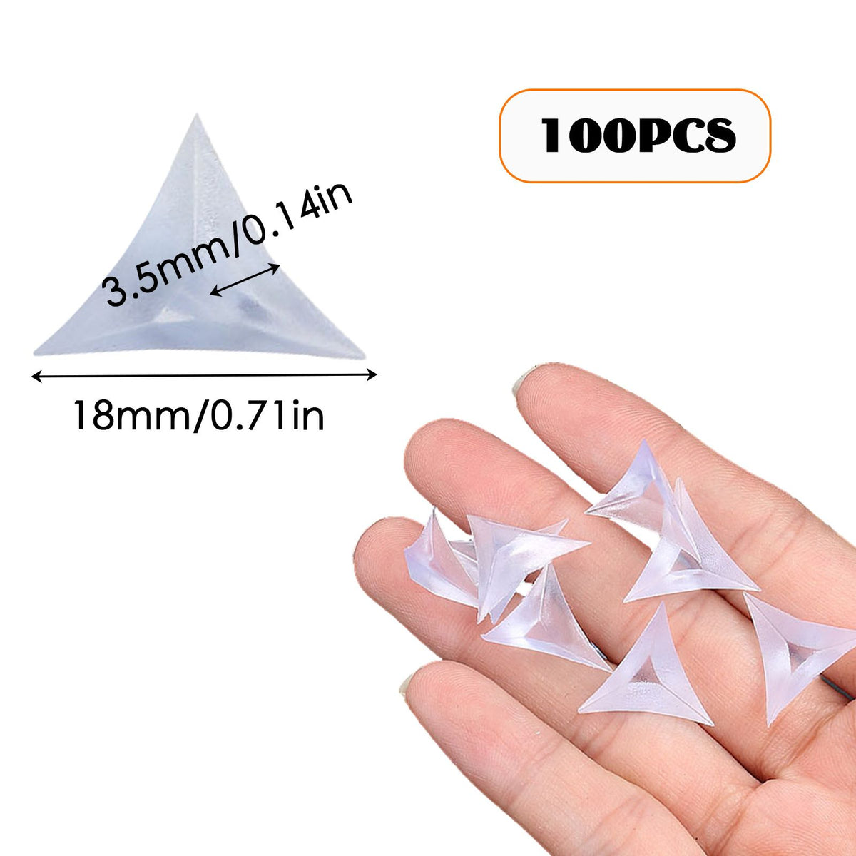 Decorative Furniture Corner Stickers (100-Pack) – Triangle Dust Corners – photo 2 of 4