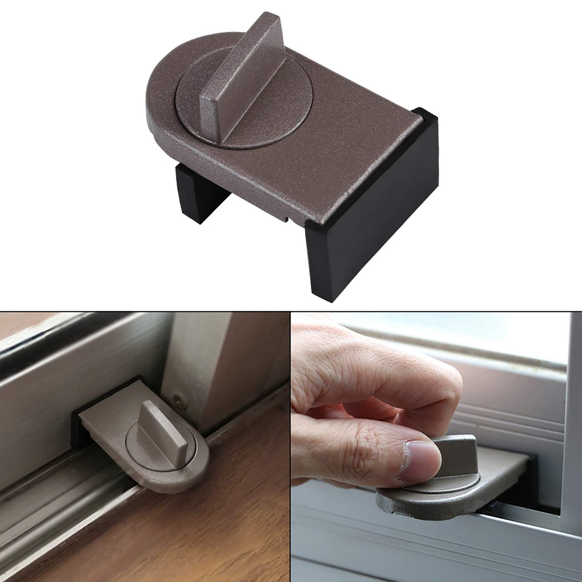 Child Safety Sliding Window Locks (4-Pack) – Anti-Theft Stoppers – photo 2 of 5