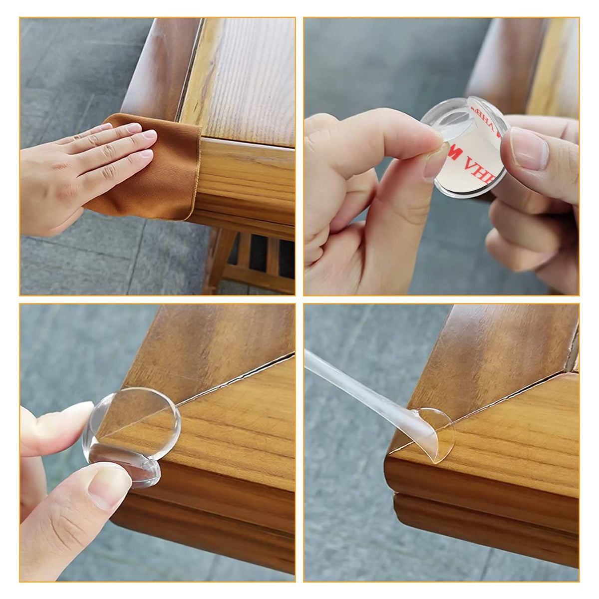 Baby Proofing Corner Protectors (4-Pack) – Clear Edge Bumpers – photo 3 of 5