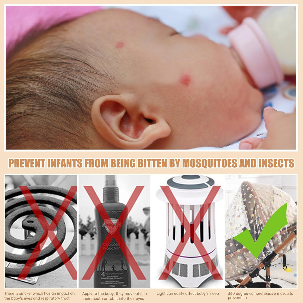 Mosquito Net for Stroller – Daisy Print, Fits Bassinets & Mini Cribs – photo 5 of 5