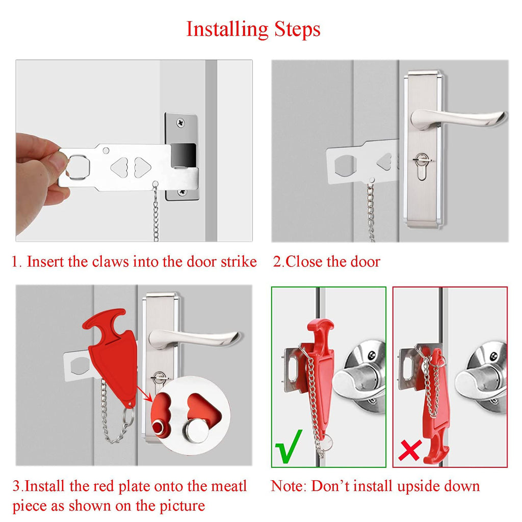 Portable Door Lock – No-Drill Security for Hotel & Home – photo 4 of 5
