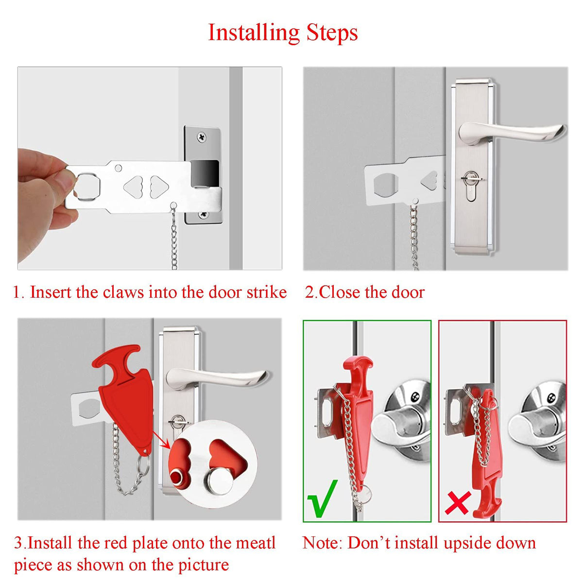Portable Door Lock – No-Drill Security for Hotel & Home – photo 4 of 5