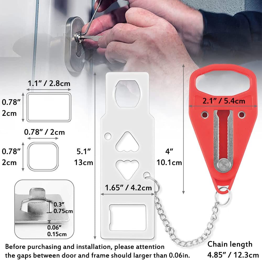 Portable Door Lock – Travel Door Stopper, Anti-Theft – photo 2 of 5