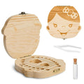Baby Tooth Keepsake Box (2-Pack) – Wooden Organizer with Tweezers – photo 1 of 5