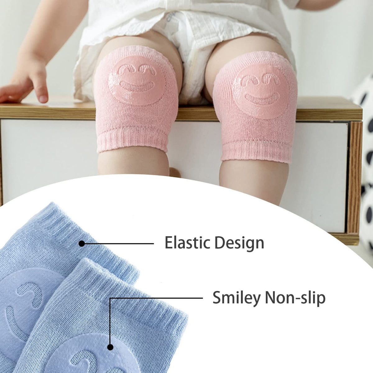 Baby Knee Pads for Crawling (3 Pairs) – Toddler Walking Protectors – photo 4 of 5