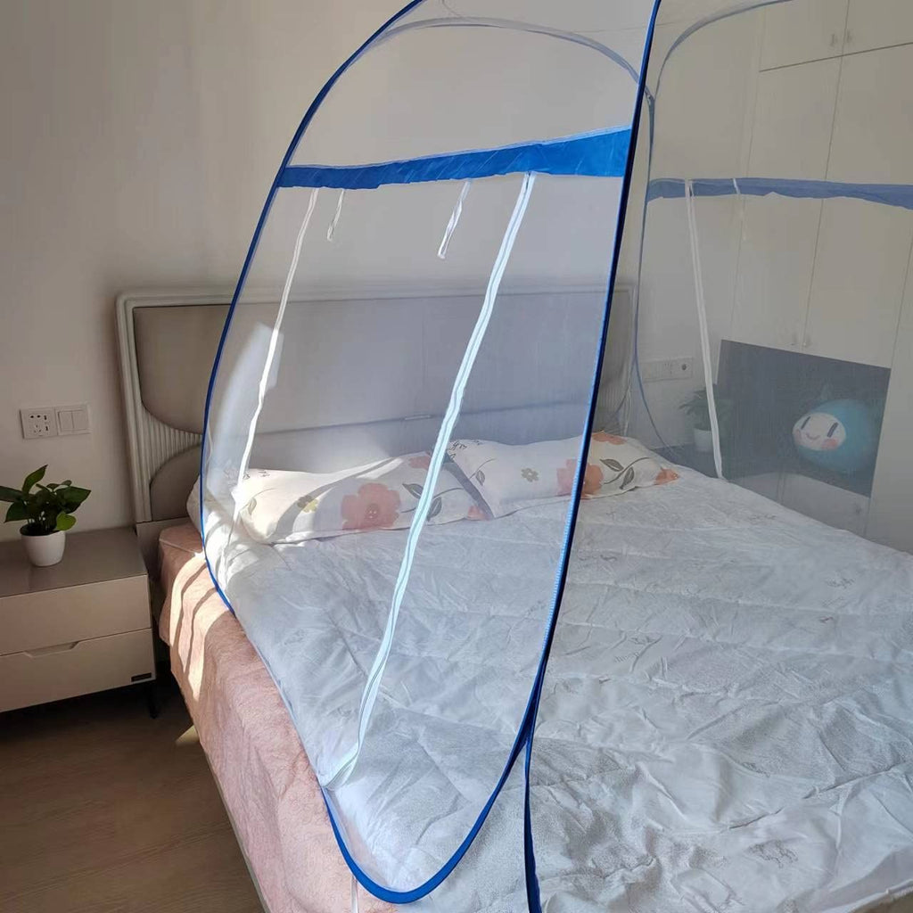 Pop-Up Mosquito Net for Bed & Patio – King Size Tent, Blue – photo 4 of 5