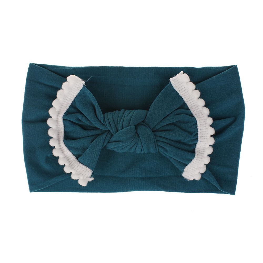 Baby Hair Bow Headbands (2-Pack) – Soft Wide Cotton – photo 3 of 5