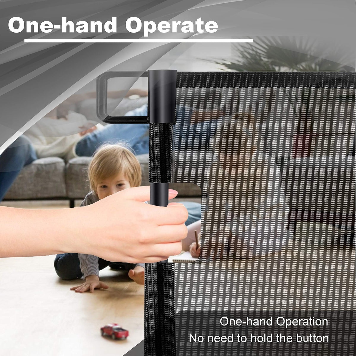 Retractable Baby & Pet Safety Gate – 1.5M, Indoor/Outdoor – photo 3 of 5