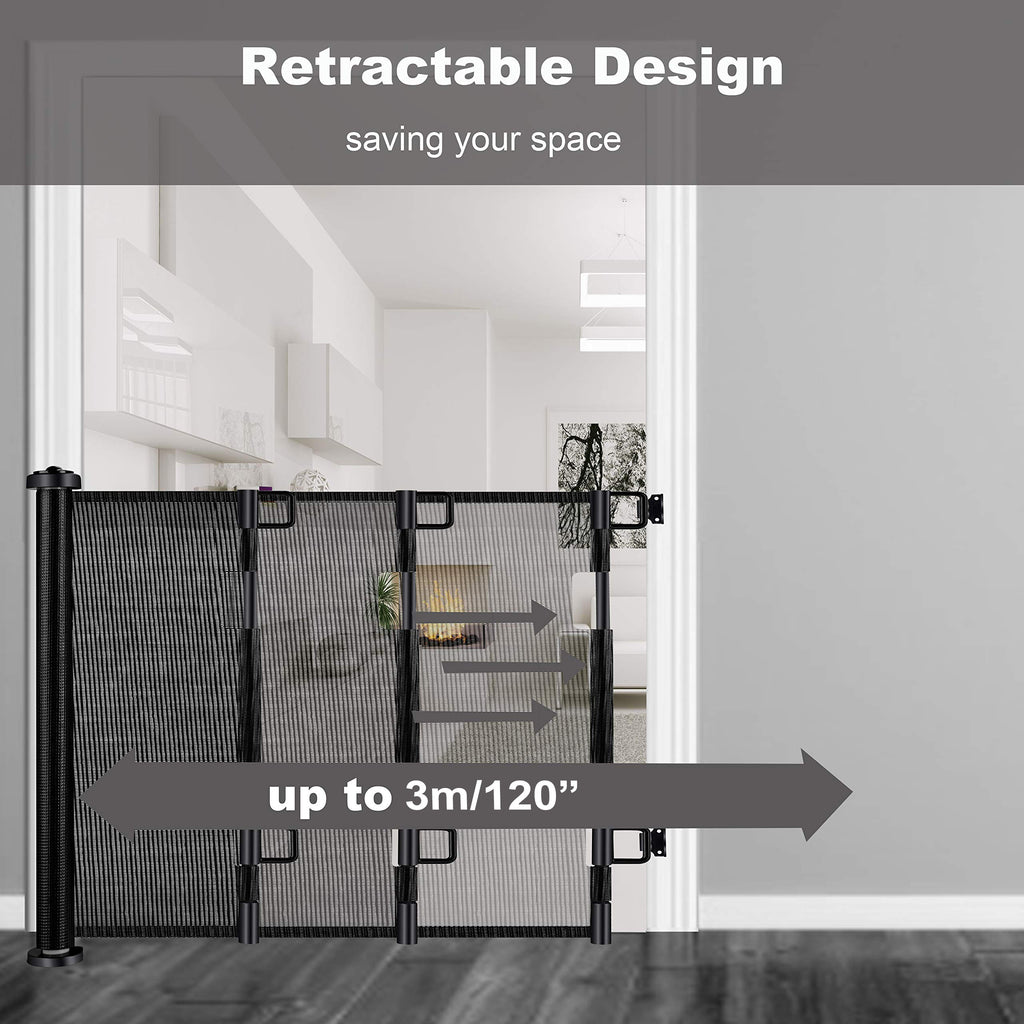 Retractable Baby & Pet Safety Gate – 3M, Indoor/Outdoor