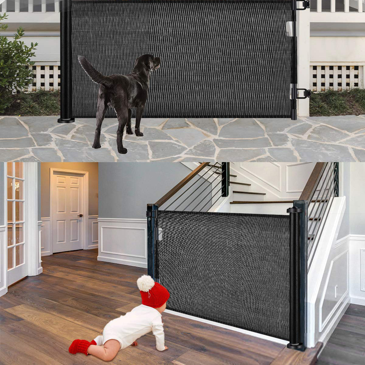 Retractable Baby & Pet Safety Gate – 3M, Indoor/Outdoor