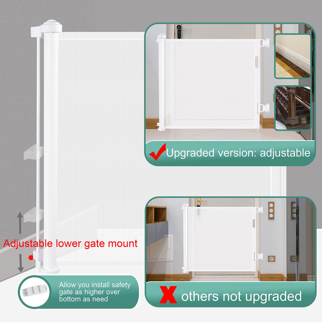 Retractable Baby & Pet Safety Gate – 1.5M, Indoor/Outdoor, White – photo 5 of 5