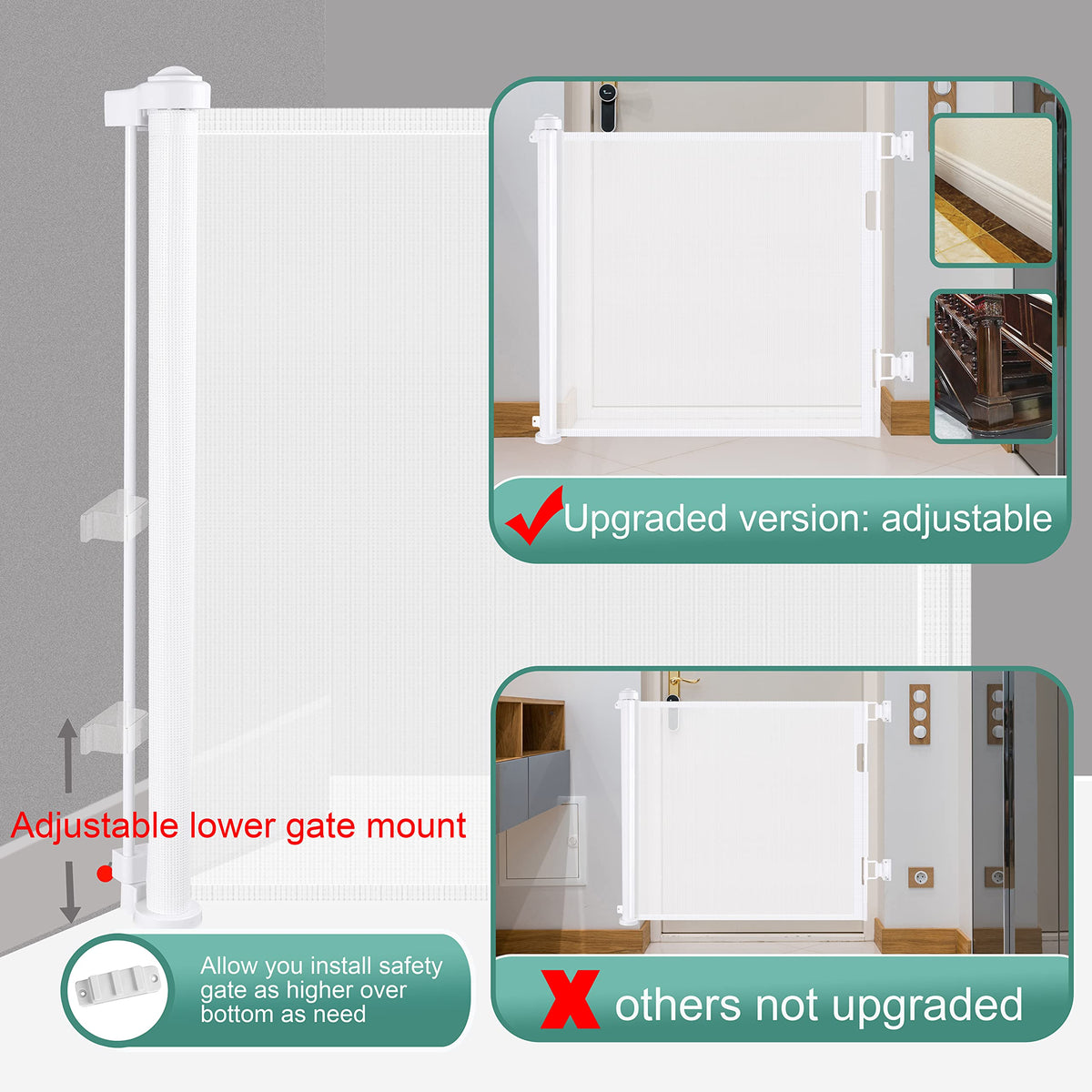 Retractable Baby & Pet Safety Gate – 3M, Indoor/Outdoor, White – photo 5 of 5