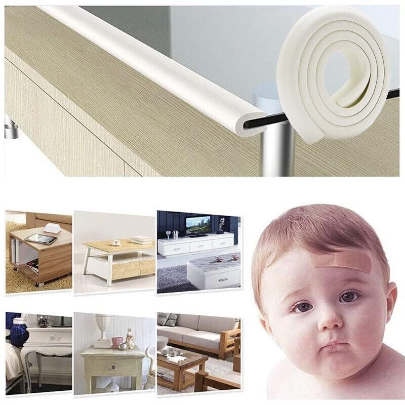 Foam Edge Guard Strip – Desk & Table Corner Protector, Black