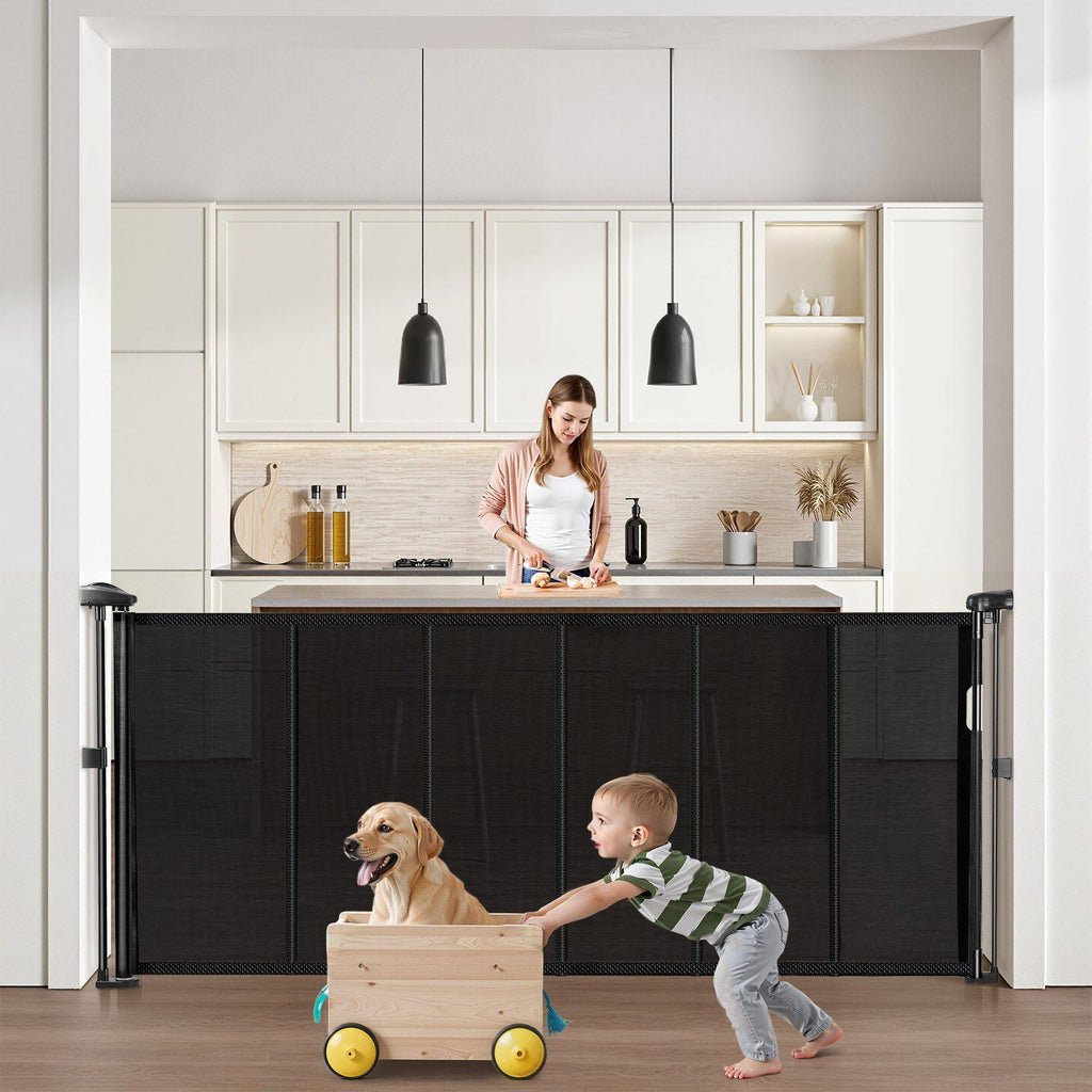 Retractable Mesh Baby Gate – Extends to 1800mm, Easy-Install, Black – photo 3 of 4